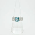 18K Aquamarine & Diamond Ring