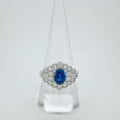 3.41ct Sapphire 1.33ct Diamond Ring