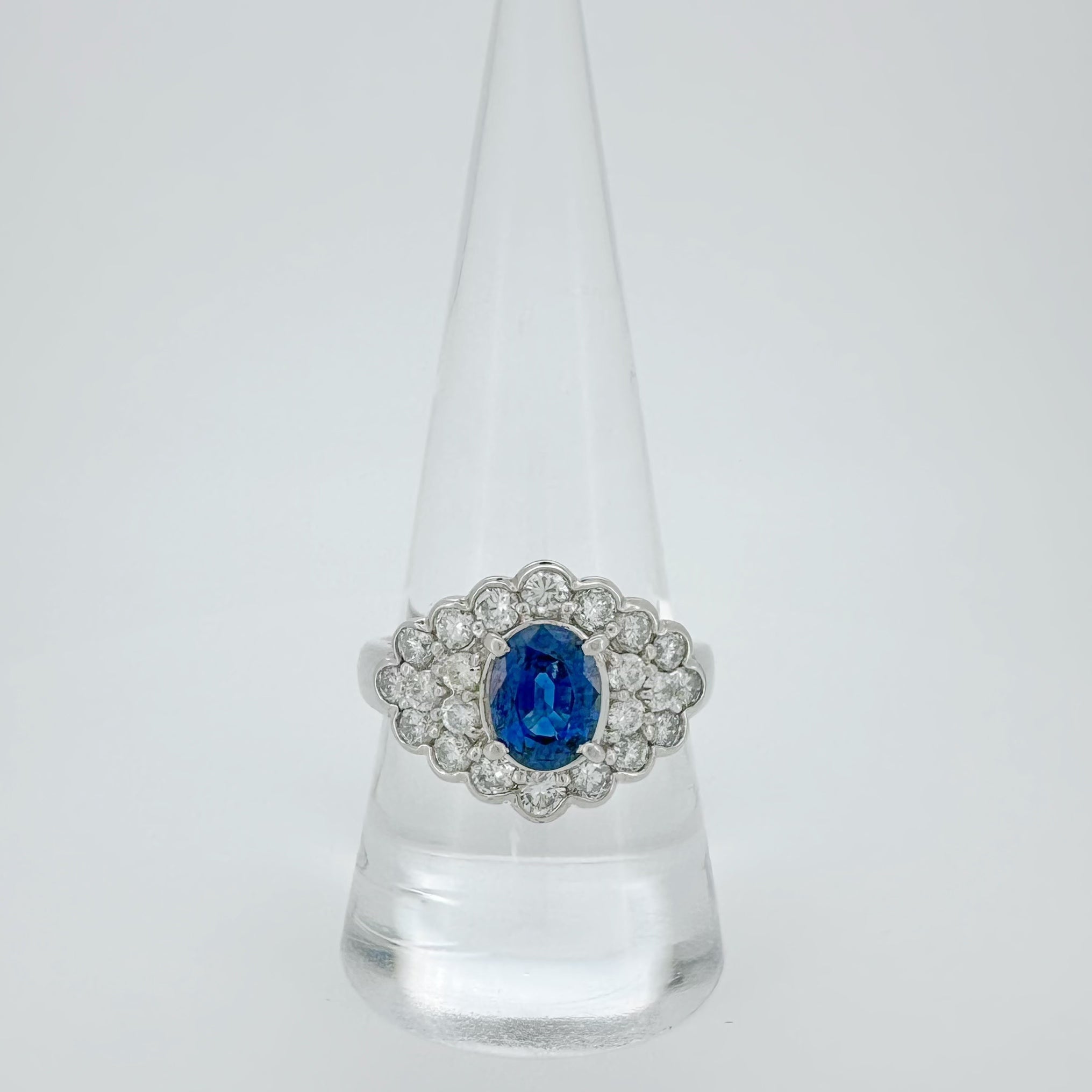 3.41ct Sapphire 1.33ct Diamond Ring