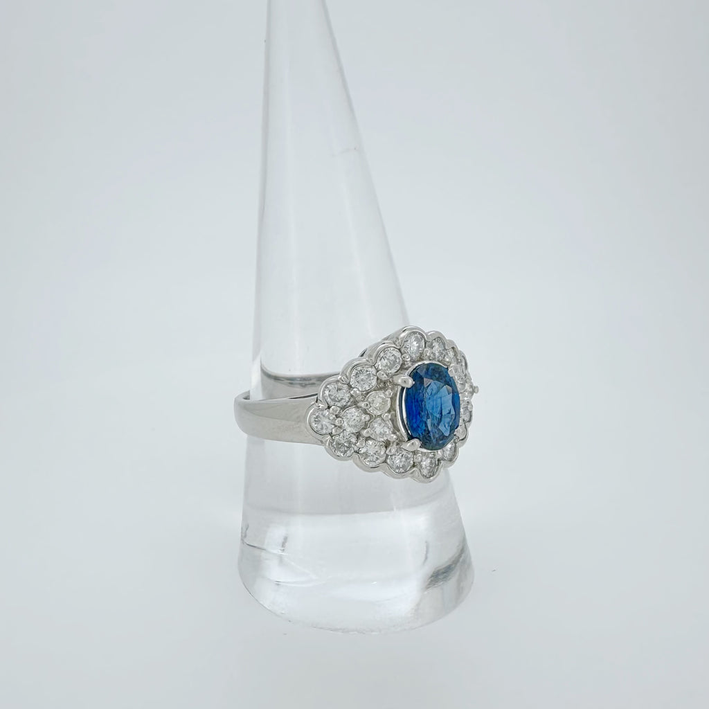 3.41ct Sapphire 1.33ct Diamond Ring