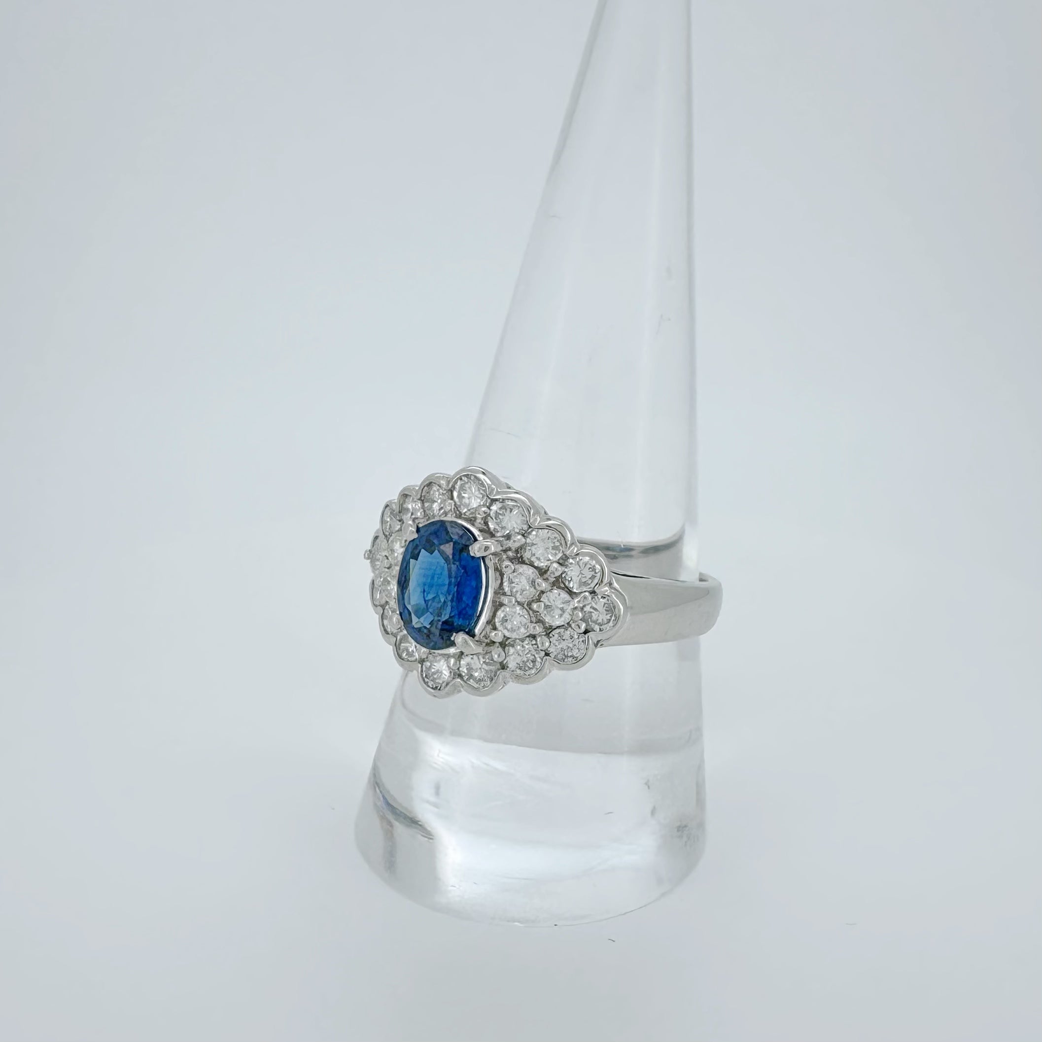 3.41ct Sapphire 1.33ct Diamond Ring