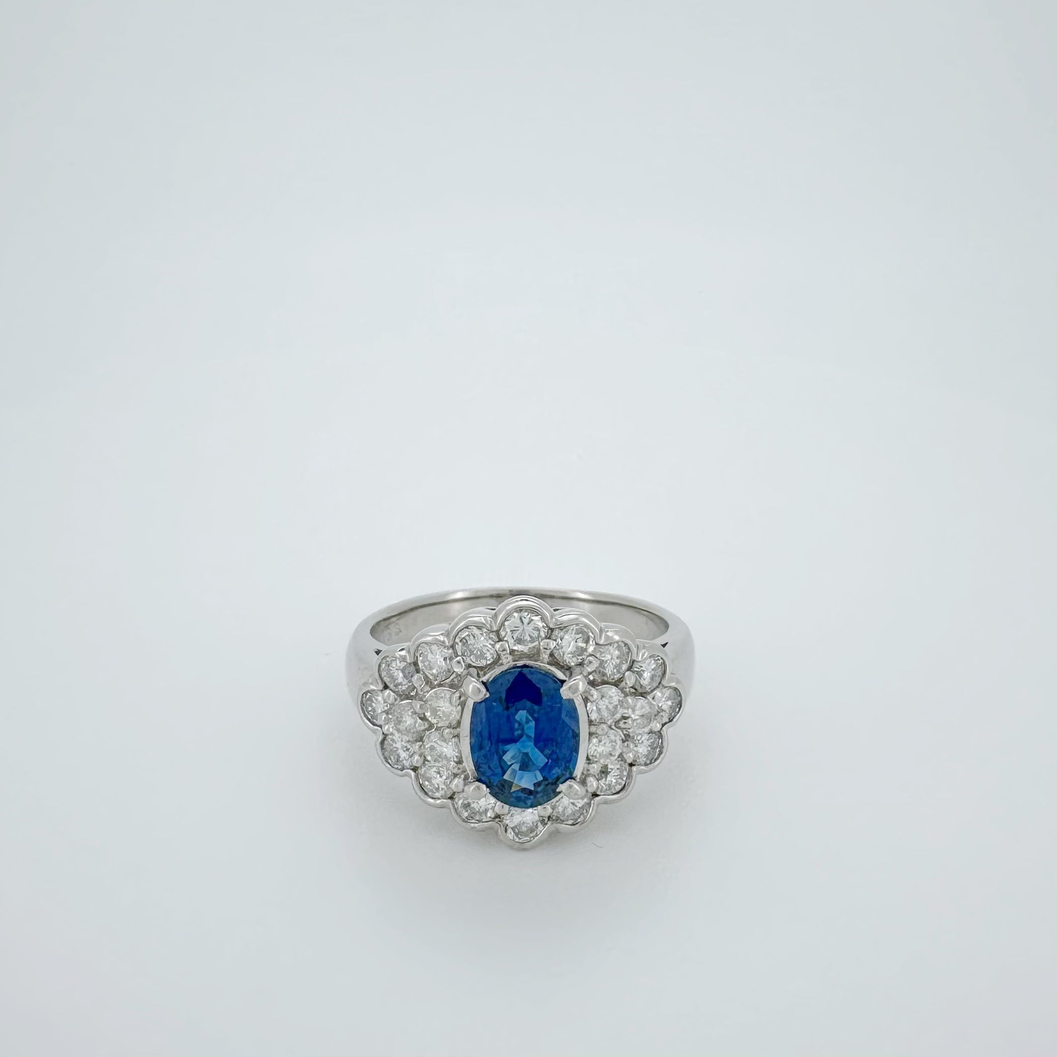 3.41ct Sapphire 1.33ct Diamond Ring