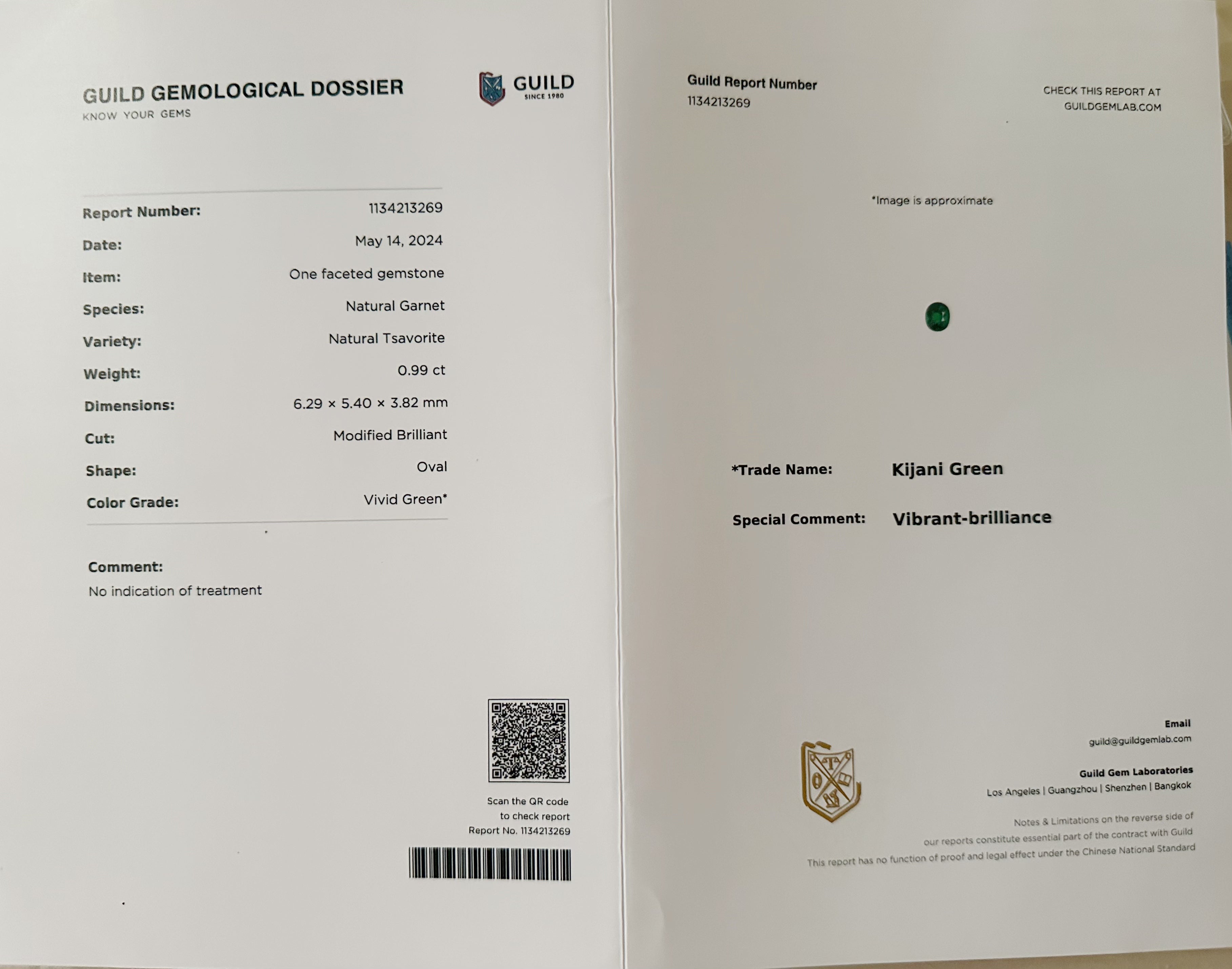 “Kijani reen” garnet diamond ring