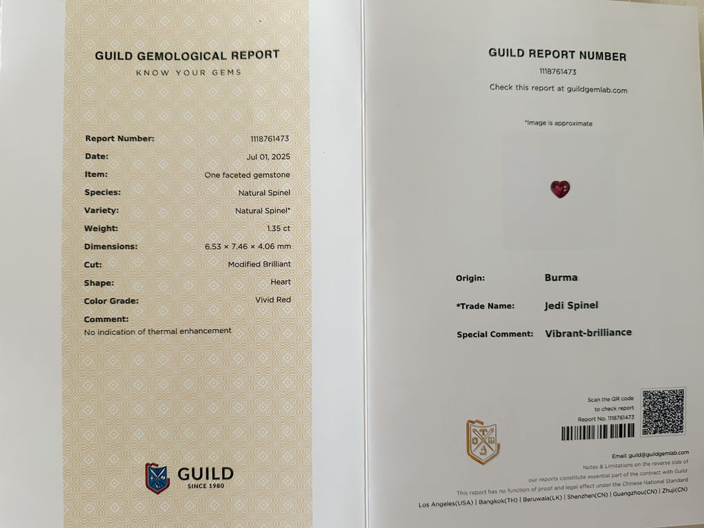 18K 1.35ct Spinel Ring “Jedi” Grade