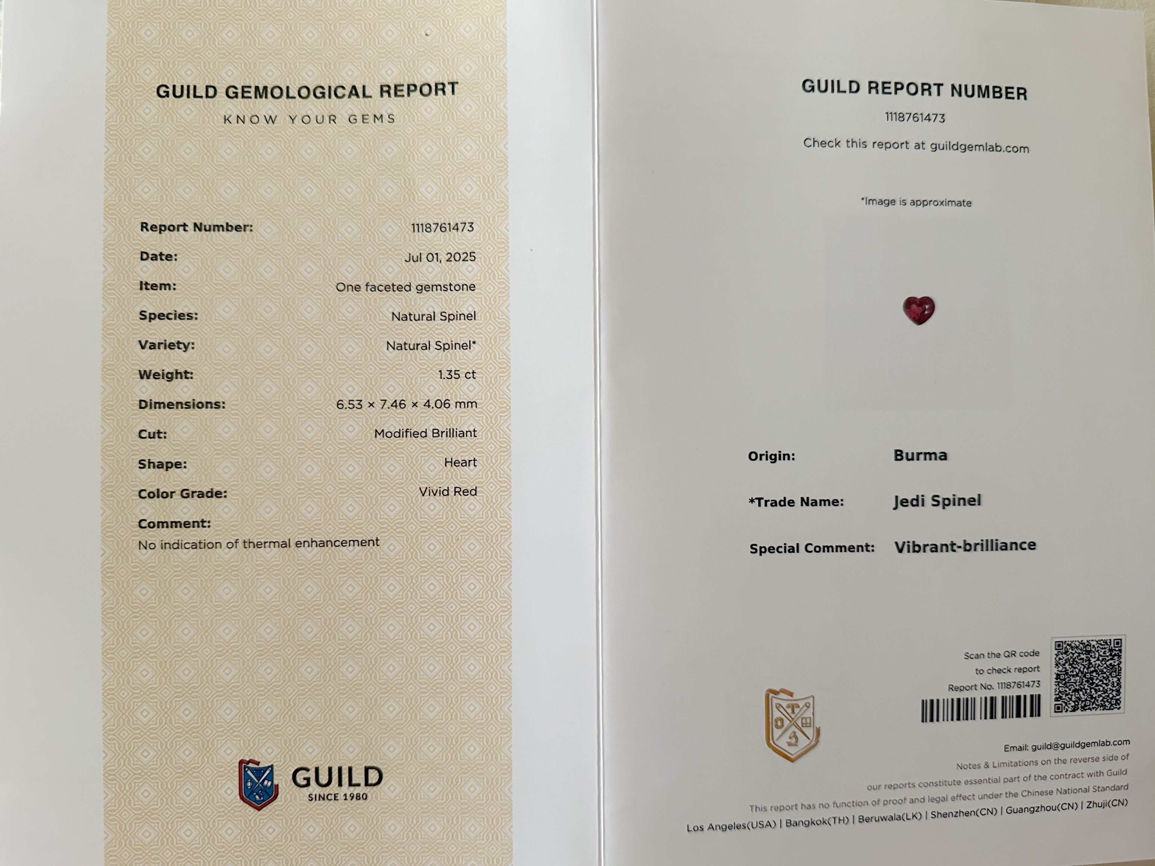 18K 1.35ct Spinel Ring “Jedi” Grade