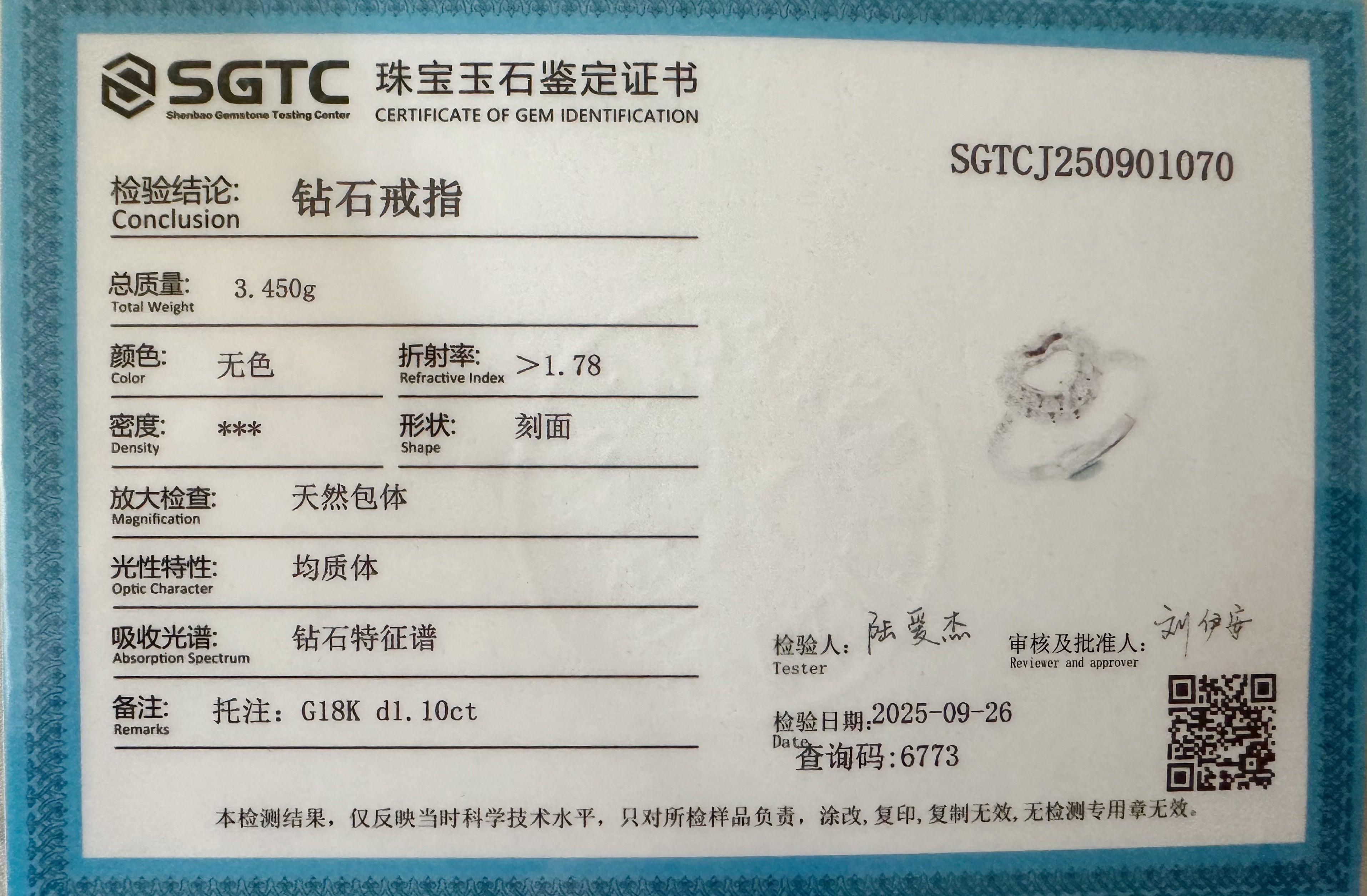 18K 1.35ct Spinel Ring “Jedi” Grade