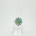 Black Opal 3.393ct Diamond 0.85ct Ring