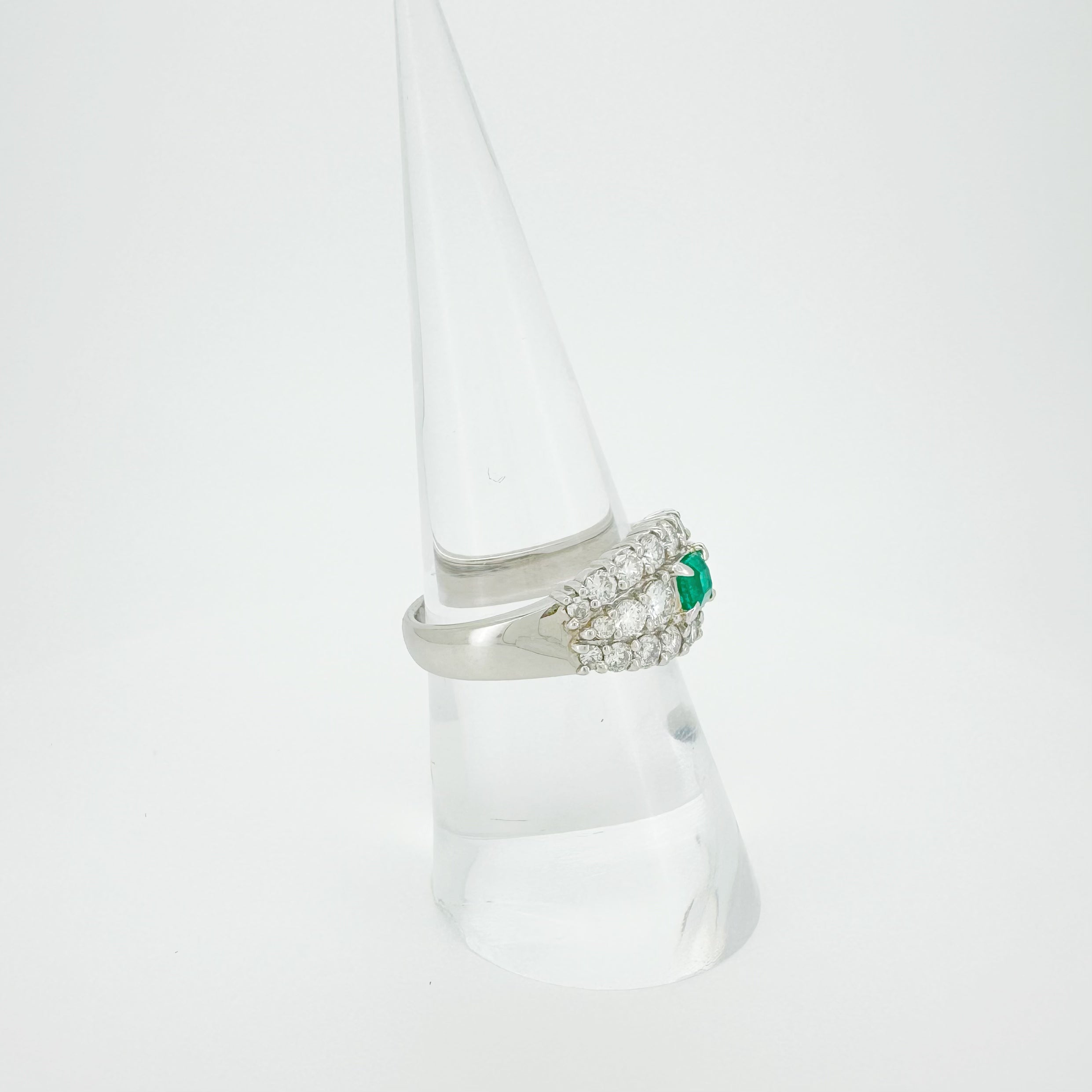 Colombian Emerald 0.33ct Diamond 1.13ct Ring