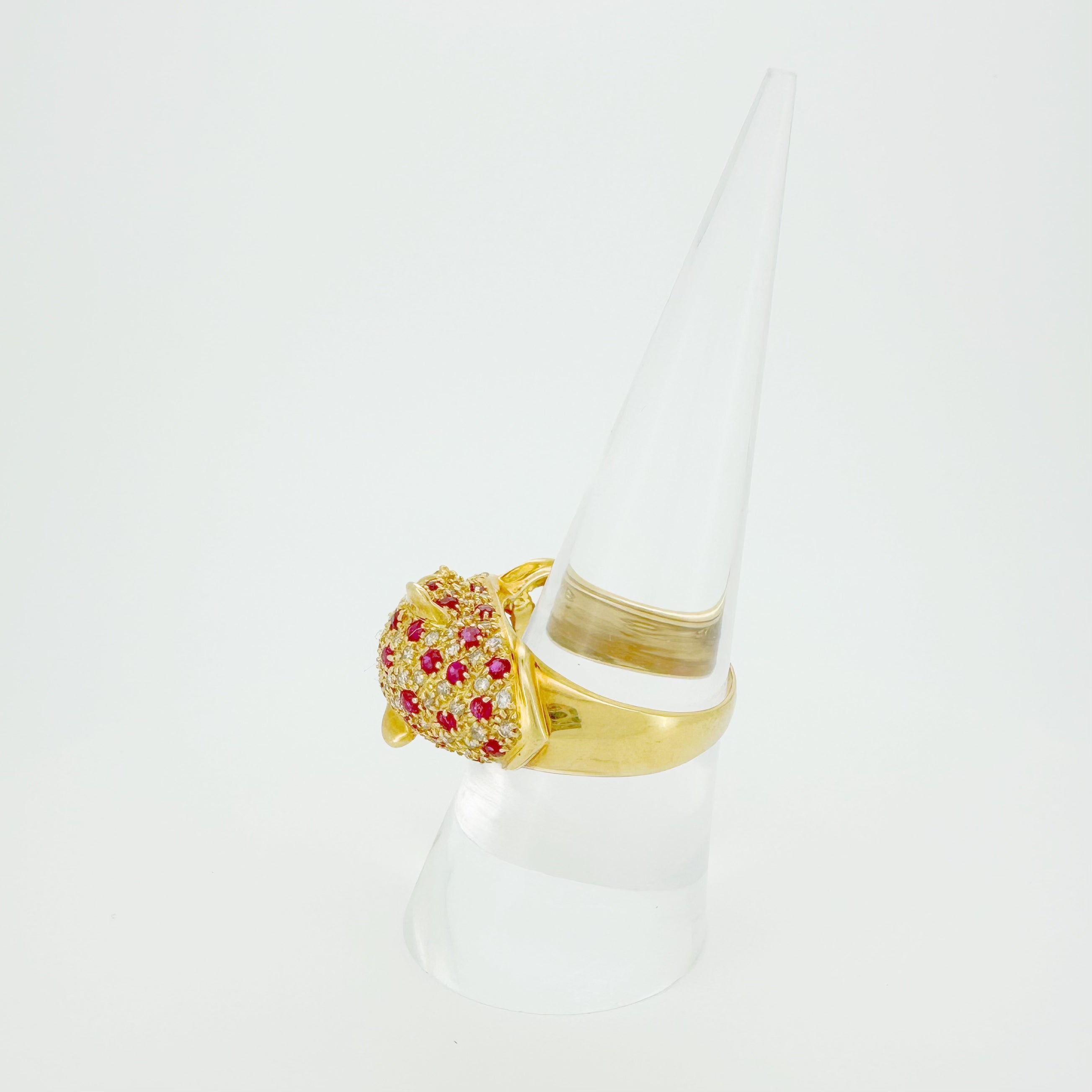 18K Ruby Diamond Leopard Ring