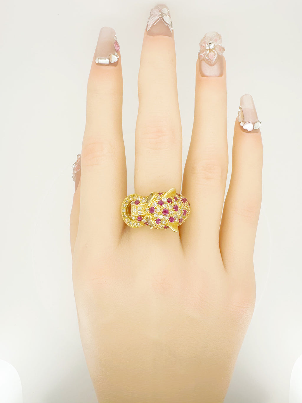 18K Ruby Diamond Leopard Ring