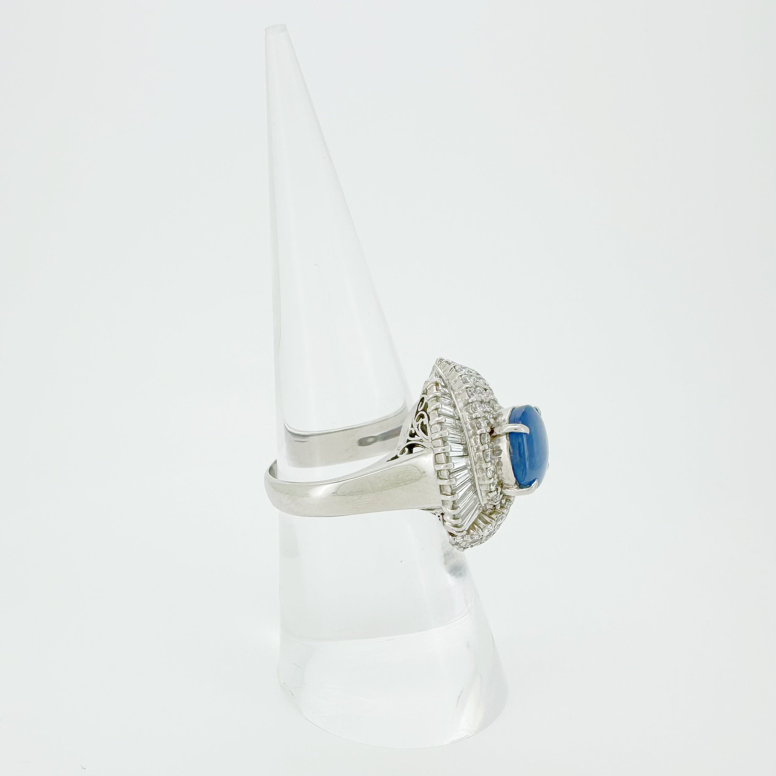 Cornflower Blue Star Sapphire Ring