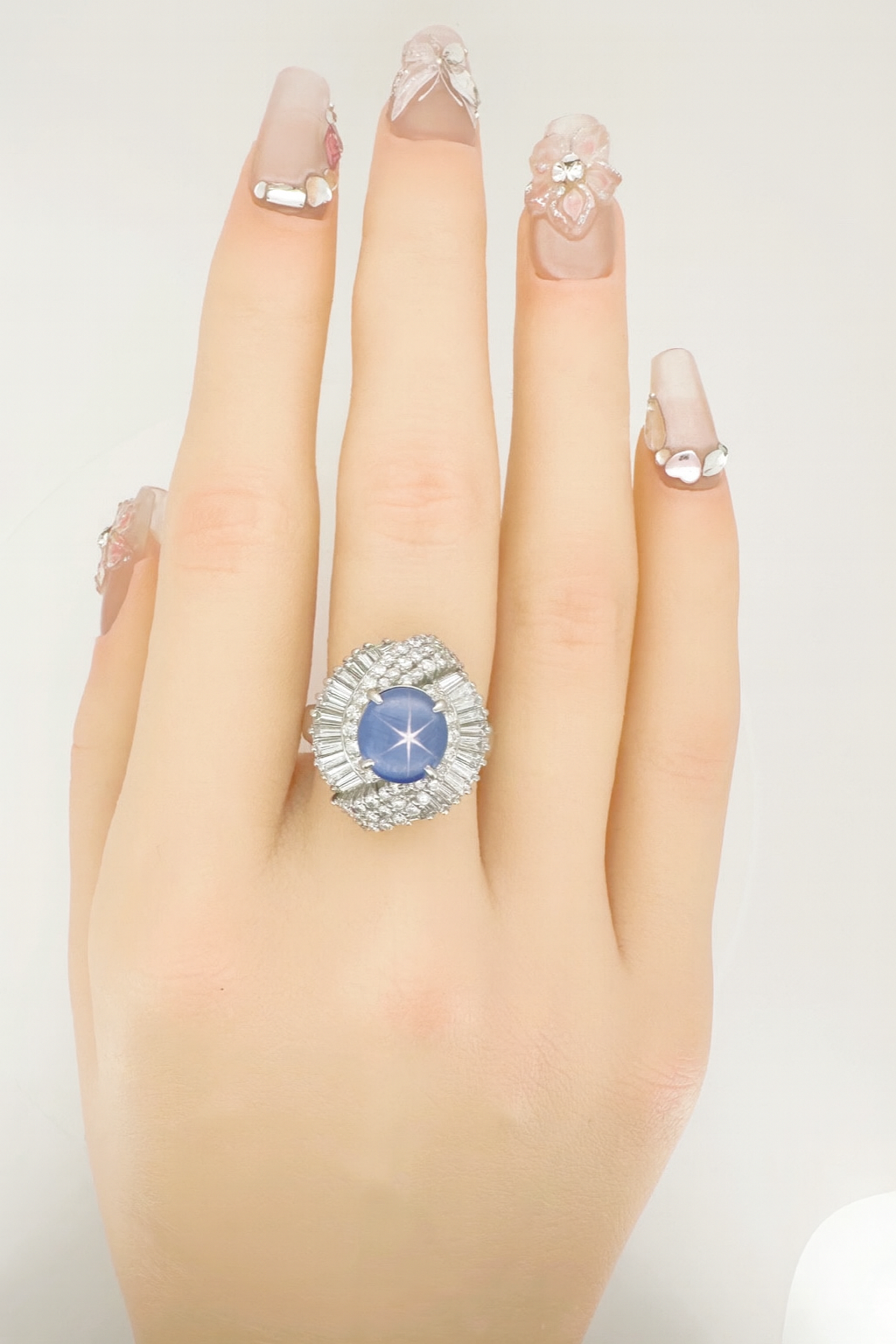 Cornflower Blue Star Sapphire Ring