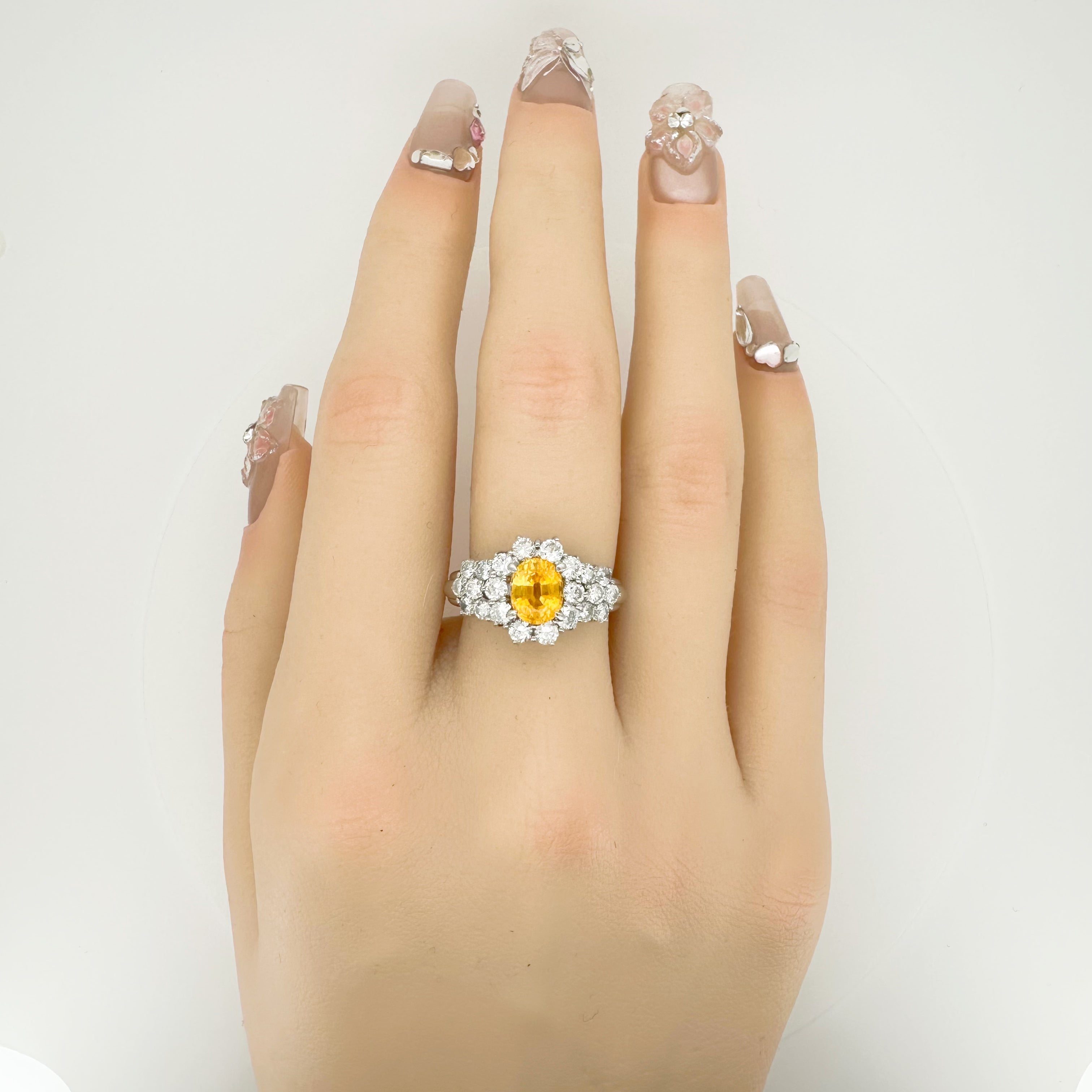 Yellow Sapphire Diamond Ring