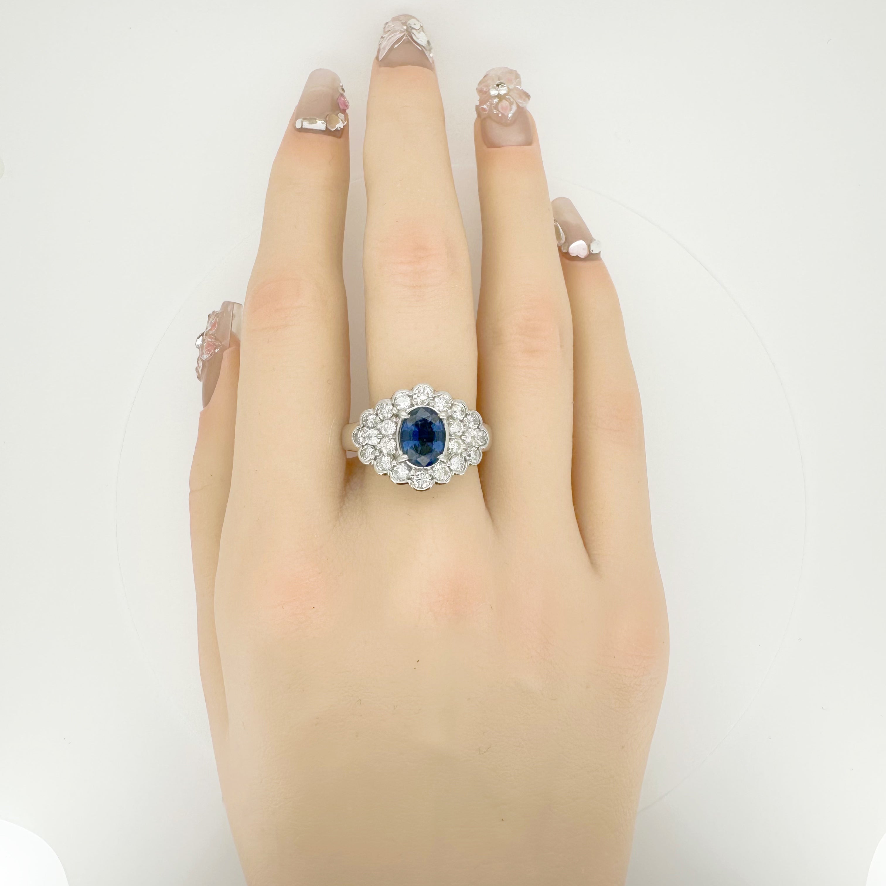 3.41ct Sapphire 1.33ct Diamond Ring